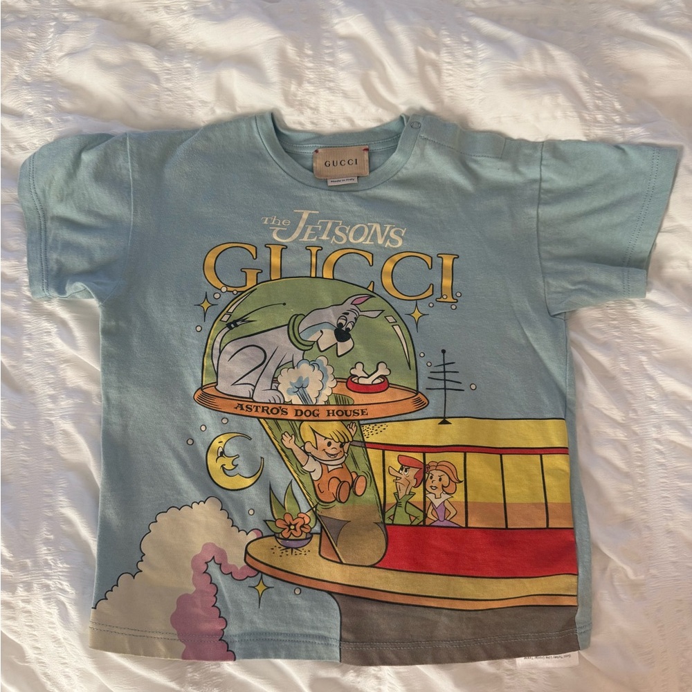 Gucci Kids Light Blue Jetsons Tee